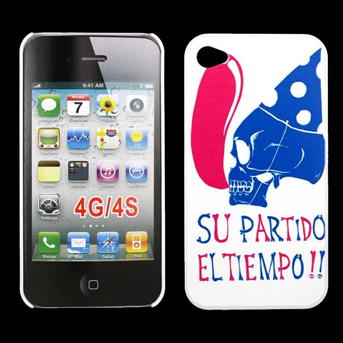 iPhone 4 4S Su Partido Eltiempo Design Hard Case (Party SKULL)